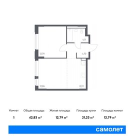 Квартира 42,8 м², 1-комнатная - изображение 1