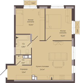 63,2 м², 3-комнатная квартира 7 200 000 ₽ - изображение 61