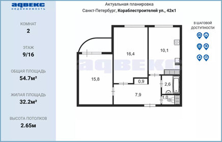 51 м², 2-комнатная квартира 12 900 000 ₽ - изображение 12