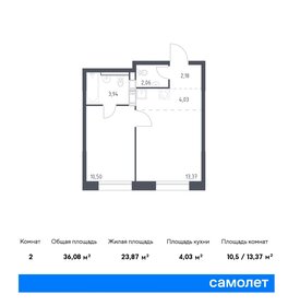 Квартира 36,1 м², 1-комнатная - изображение 1