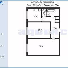 Квартира 55 м², 2-комнатная - изображение 1