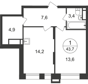 45 м², 1-комнатная квартира 12 000 000 ₽ - изображение 42