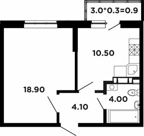 50 м², 1-комнатная квартира 6 080 000 ₽ - изображение 32