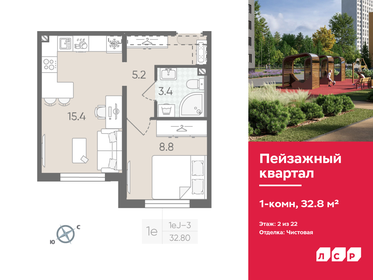 32,7 м², 1-комнатная квартира 5 804 250 ₽ - изображение 21