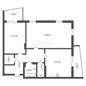 Квартира 65,3 м², 2-комнатная - изображение 1