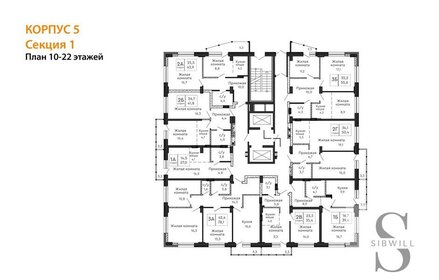 29,4 м², 1-комнатная квартира 3 650 000 ₽ - изображение 126