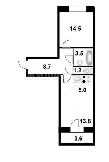 46,7 м², 2-комнатная квартира 5 030 000 ₽ - изображение 1