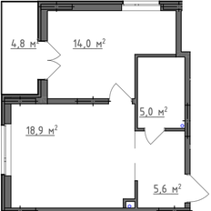 Квартира 45,9 м², 1-комнатная - изображение 2