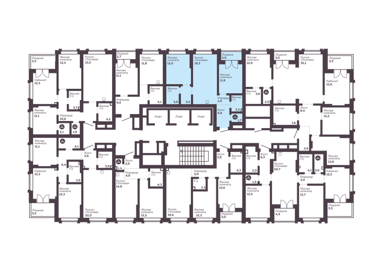 44,3 м², 2-комнатная квартира 9 905 263 ₽ - изображение 49