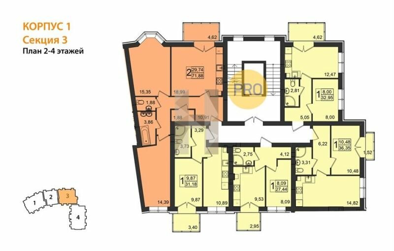 25,4 м², 1-комнатная квартира 6 979 500 ₽ - изображение 12