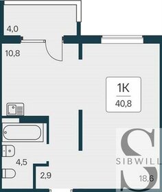 41 м², 1-комнатная квартира 4 900 000 ₽ - изображение 14