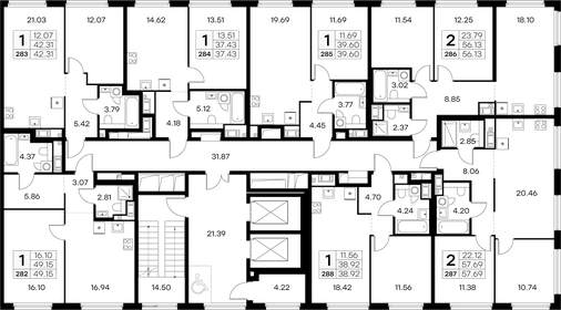 57,8 м², 2-комнатная квартира 18 110 000 ₽ - изображение 17