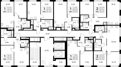 Квартира 57,7 м², 2-комнатная - изображение 2