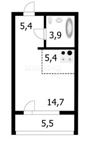 Квартира 27,2 м², 1-комнатная - изображение 1