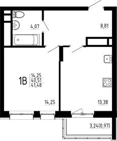 48 м², 1-комнатная квартира 9 800 000 ₽ - изображение 1
