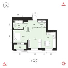 58,7 м², 2-комнатная квартира 5 500 000 ₽ - изображение 67