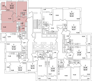 Квартира 68,6 м², 3-комнатная - изображение 2