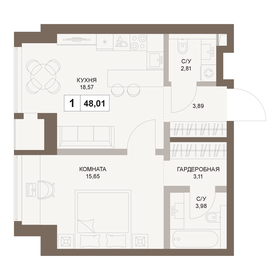 48,3 м², 1-комнатная квартира 27 773 118 ₽ - изображение 31