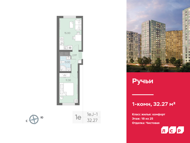 Квартира 32,3 м², 1-комнатная - изображение 1