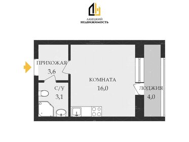 Квартира 22,7 м², студия - изображение 1