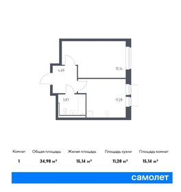 35,1 м², 1-комнатная квартира 9 401 995 ₽ - изображение 13
