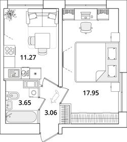 37 м², 2-комнатная квартира 8 500 000 ₽ - изображение 16