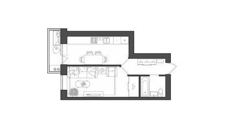 Квартира 33 м², 1-комнатная - изображение 1