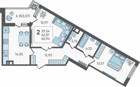 68 м², 2-комнатная квартира 8 200 000 ₽ - изображение 47