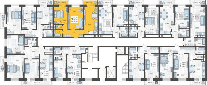 64,6 м², 2-комнатная квартира 4 900 000 ₽ - изображение 108