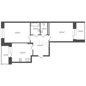 Квартира 61,1 м², 2-комнатная - изображение 2