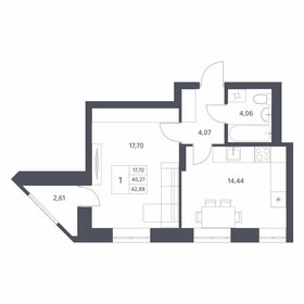 42,9 м², 1-комнатная квартира 5 950 000 ₽ - изображение 28