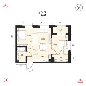 64,4 м², 3-комнатная квартира 6 600 000 ₽ - изображение 65