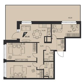 Квартира 89,4 м², 3-комнатная - изображение 1