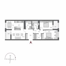 Квартира 85,5 м², 3-комнатная - изображение 2