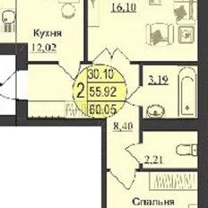 Квартира 60 м², 2-комнатная - изображение 3