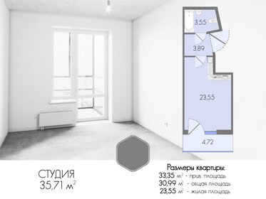 Квартира 34,9 м², студия - изображение 2