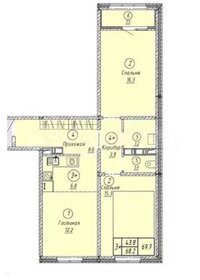 69,8 м², 3-комнатная квартира 4 431 100 ₽ - изображение 6