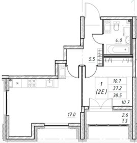 38,8 м², 1-комнатная квартира 10 250 000 ₽ - изображение 78