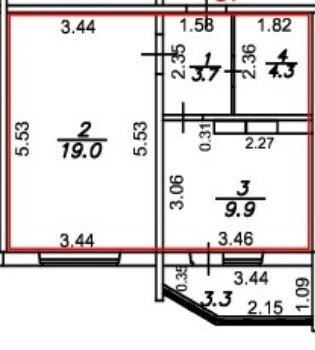 36,9 м², 1-комнатная квартира 3 330 000 ₽ - изображение 1