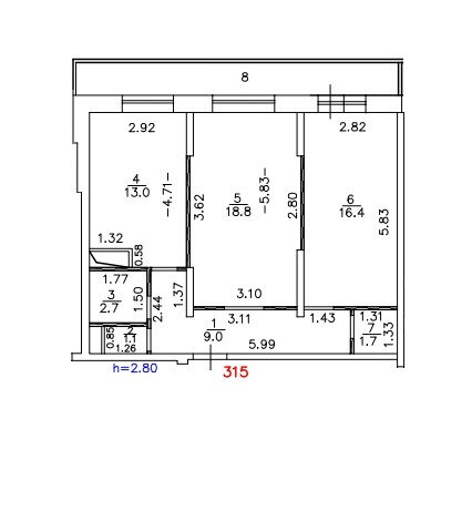 62,3 м², 2-комнатная квартира 8 223 600 ₽ - изображение 1