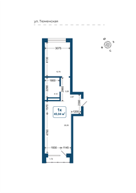 Квартира 45 м², 1-комнатная - изображение 2