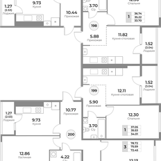 Квартира 56,1 м², 2-комнатная - изображение 2