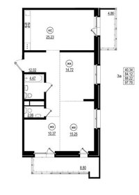 Квартира 98 м², 3-комнатная - изображение 1