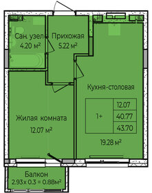 33 м², 1-комнатная квартира 2 450 000 ₽ - изображение 32
