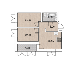 43,7 м², 2-комнатная квартира 5 770 000 ₽ - изображение 37