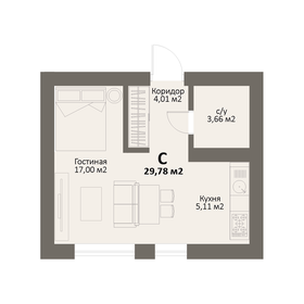 29,8 м², квартира-студия 4 467 000 ₽ - изображение 33