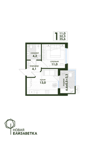 36,5 м², 1-комнатная квартира 4 200 000 ₽ - изображение 68