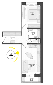 50,8 м², 2-комнатная квартира 5 550 000 ₽ - изображение 25