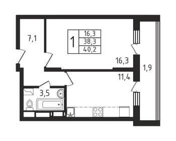 31 м², 1-комнатная квартира 4 500 000 ₽ - изображение 94