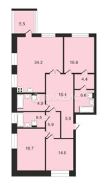 Квартира 133,3 м², 3-комнатная - изображение 1